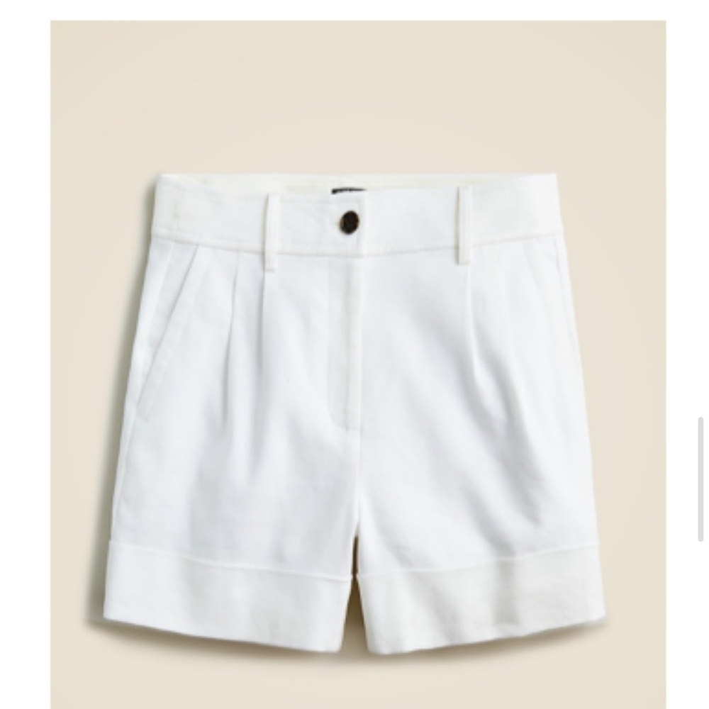 J. Crew High Waist White Shorts